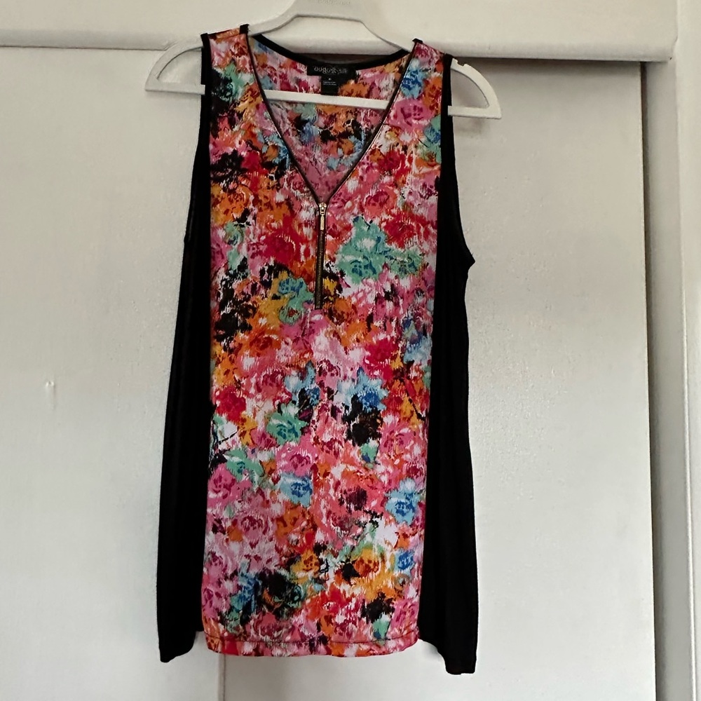 August Silk Multicolor Floral Tank Top